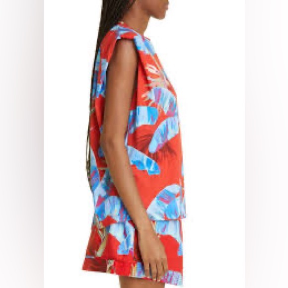 NWT Sweet Jungle Frond Print Muscle Tank - Picture 2 of 3